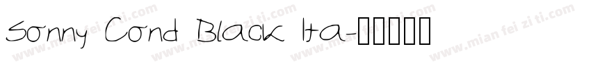 Sonny Cond Black Ita字体转换